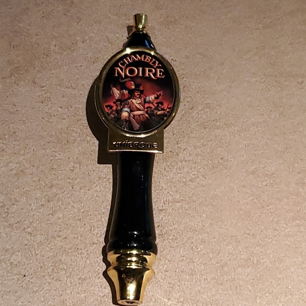 Unibroue Chambly Noire Beer Tap Handle OS Barware Collectible Black Gold